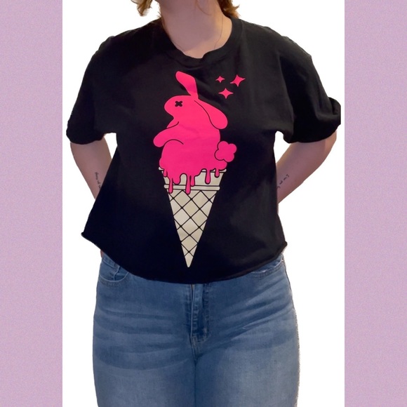 Custom Ironed On Black T-Shirt, worn only a couple times - Picture 2 of 6